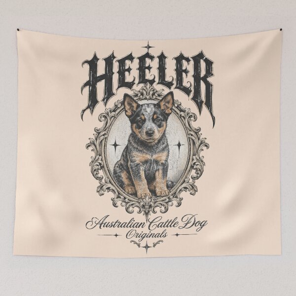 Item preview, Heeler Australian Cattle Dog Vintage Ornate Frame Original designed and sold by Yellowriversss.