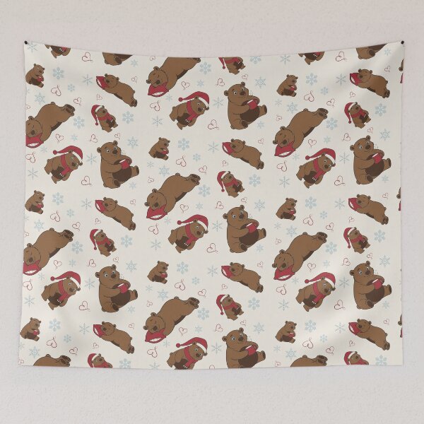 Item preview, Cozy Hibernating Bears Winter Pattern designed and sold by VistaForm.