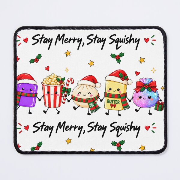 Item preview, Stay Merry Stay Squishy Christmas Viral Squishies Needoh Popcorn Dumpling designed and sold by Uniquememorable.
