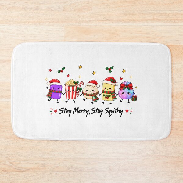 Item preview, Stay Merry Stay Squishy Christmas Viral Squishies Needoh Popcorn Dumpling designed and sold by Uniquememorable.