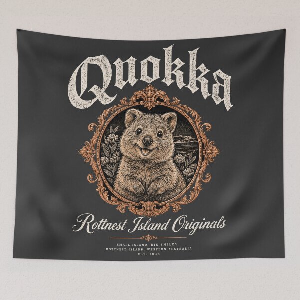 Item preview, Quokka Rottnest Island Originals Smiling Vintage Ornate Australia designed and sold by Yellowriversss.