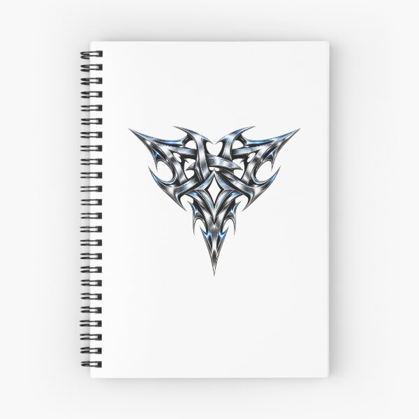 Item preview, Chrome Tribal Trinity – Cyber Y2K Emblem designed and sold by FileFlowStudio.