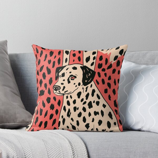 Item preview, Spotted Dalmatian on Coral designed and sold by ArtistUpsale.
