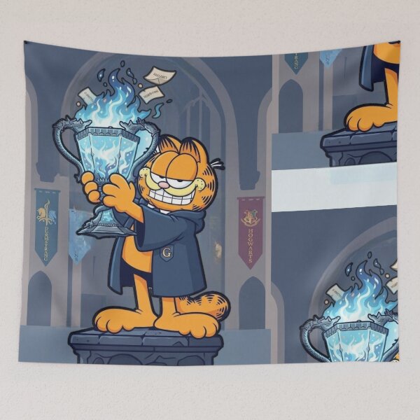Aperçu de l'œuvre Garfield et la Coupe de Feu dans Harry Potter créée et vendue par LadyCartoon.