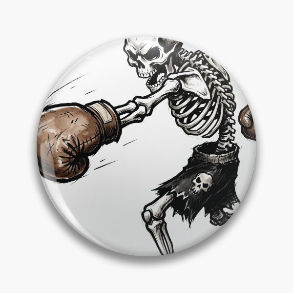 Artikelvorschau, Skeleton Drives a Gloved Punch into an Oversized Boxing Bag entworfen und verkauft von MisteryDesigner.