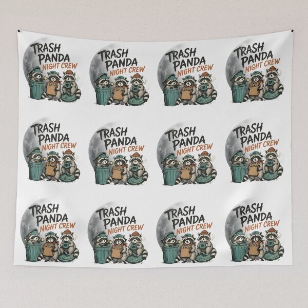 Item preview, Trash Panda Night Crew - Cute Raccoons  designed and sold by CutieGalore.