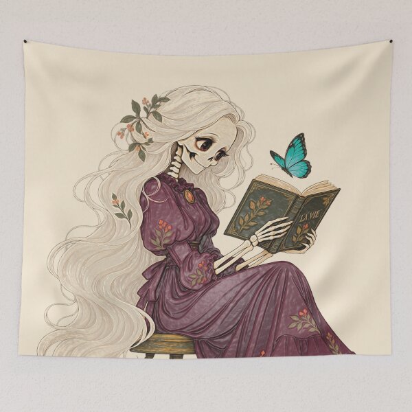 Item preview, The Student of Life — Romantic skeleton with cream hair designed and sold by Limmagin.