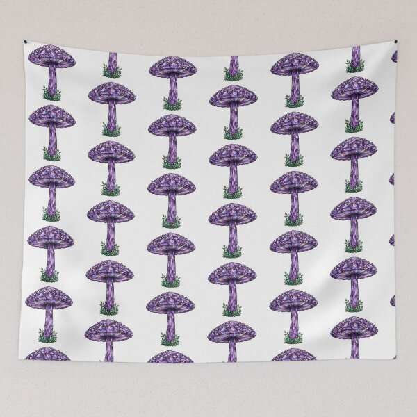 Item preview, Mushroom Crystal Sticker - Amethyst Purple Mushroom With Emerald Base designed and sold by Crystal Critters .