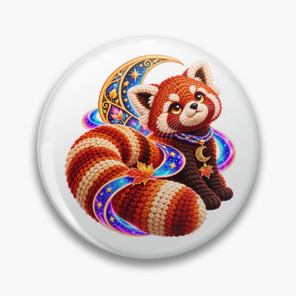 Item preview, Celestial Crochet Red Panda – Moonlit Autumn Amigurumi designed and sold by Digital Culture Studio.