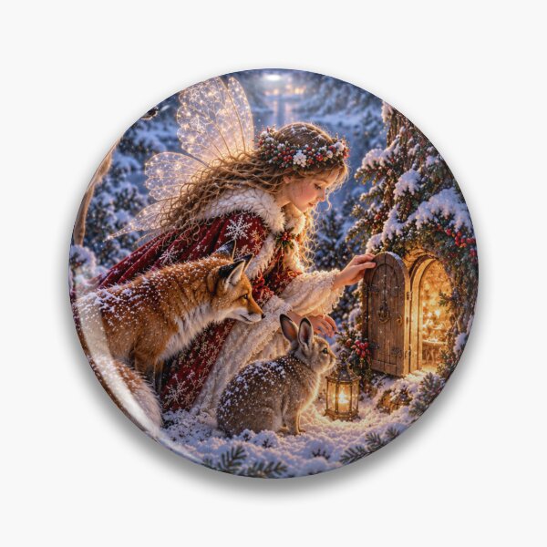 Item preview, Winter Fairy Discovering Magical Tree Door designed and sold by Meandmyshop.