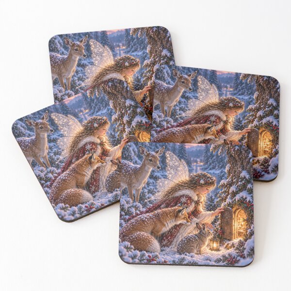 Item preview, Winter Fairy Discovering Magical Tree Door designed and sold by Meandmyshop.