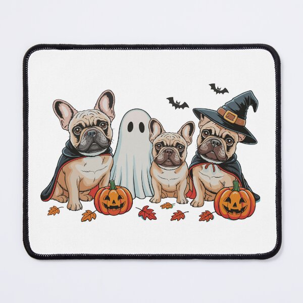 Item preview, Halloween French Bulldog Dogs Witches Ghost Dracula Bats Autumn Leaves designed and sold by elisarasada.