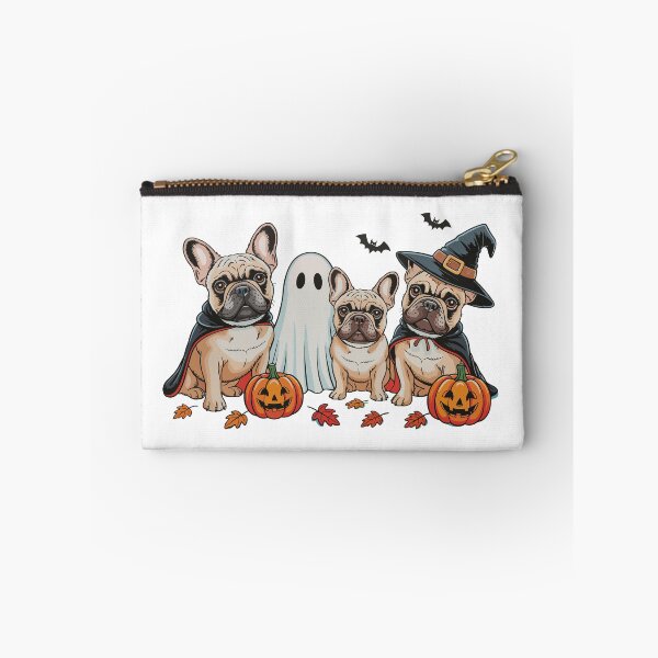 Item preview, Halloween French Bulldog Dogs Witches Ghost Dracula Bats Autumn Leaves designed and sold by elisarasada.