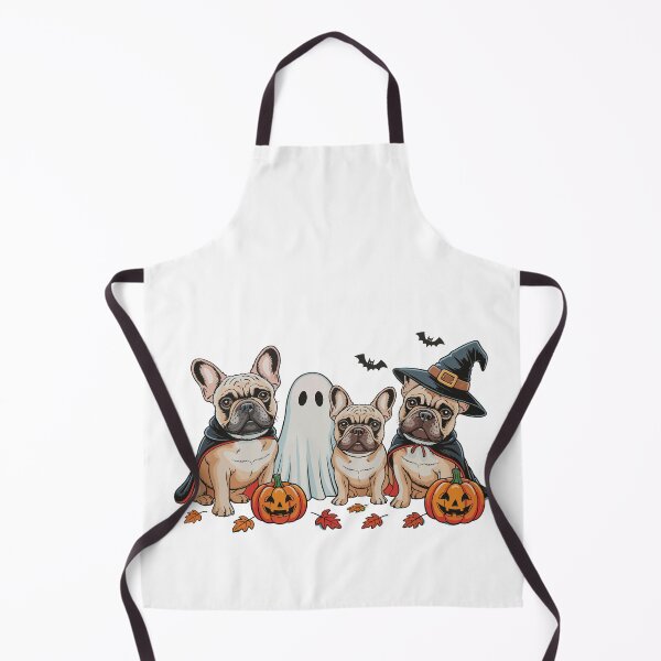 Item preview, Halloween French Bulldog Dogs Witches Ghost Dracula Bats Autumn Leaves designed and sold by elisarasada.