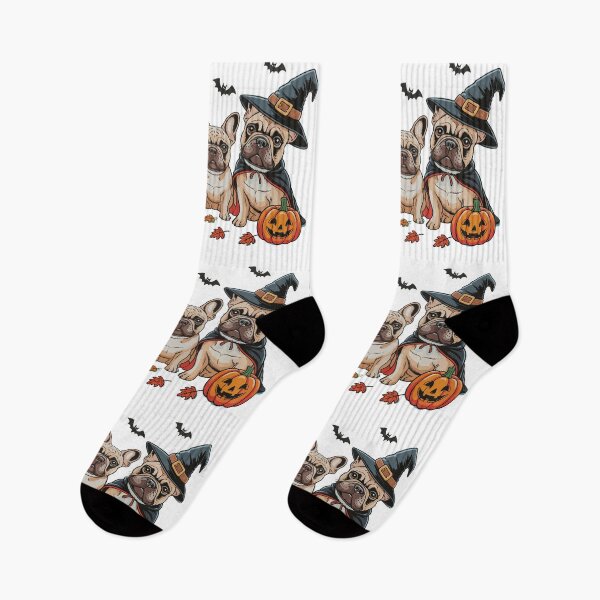 Item preview, Halloween French Bulldog Dogs Witches Ghost Dracula Bats Autumn Leaves designed and sold by elisarasada.