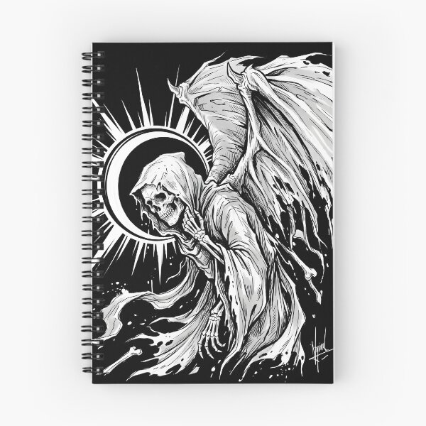 Artikelvorschau, Hooded Skeleton Reaches Out Beneath a Vast Torn Wing entworfen und verkauft von MisteryDesigner.