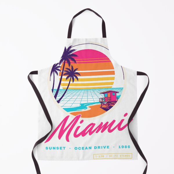 Item preview, Retro Miami Synthwave 80s Sunset Palm Trees Neon Ocean Drive Shirt designed and sold by UnivStore.