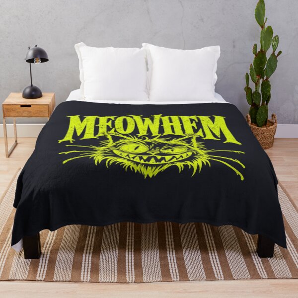 Aperçu de l'œuvre Miaou-hem – Chat souriant jaune fluo créée et vendue par AwesomeBeyondLimits.