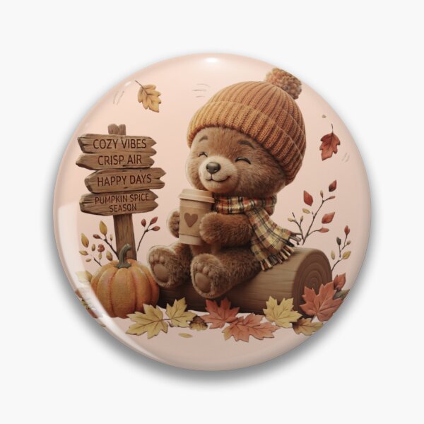 Item preview, Cozy Autumn Bear Pumpkin Spice Season Coffee Lover designed and sold by BreezifyDesignStudio.