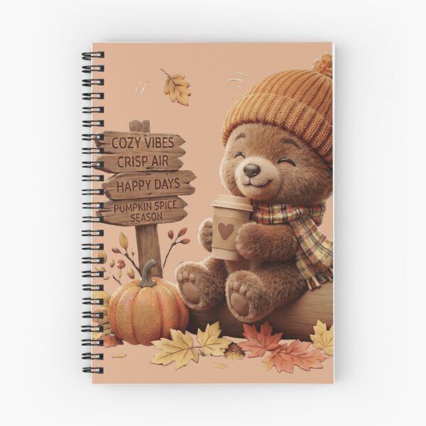 Item preview, Cozy Autumn Bear Pumpkin Spice Season Coffee Lover designed and sold by BreezifyDesignStudio.