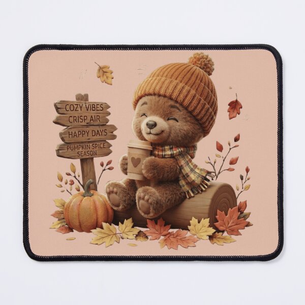 Item preview, Cozy Autumn Bear Pumpkin Spice Season Coffee Lover designed and sold by BreezifyDesignStudio.
