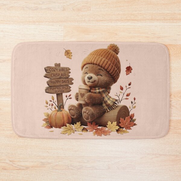 Item preview, Cozy Autumn Bear Pumpkin Spice Season Coffee Lover designed and sold by BreezifyDesignStudio.