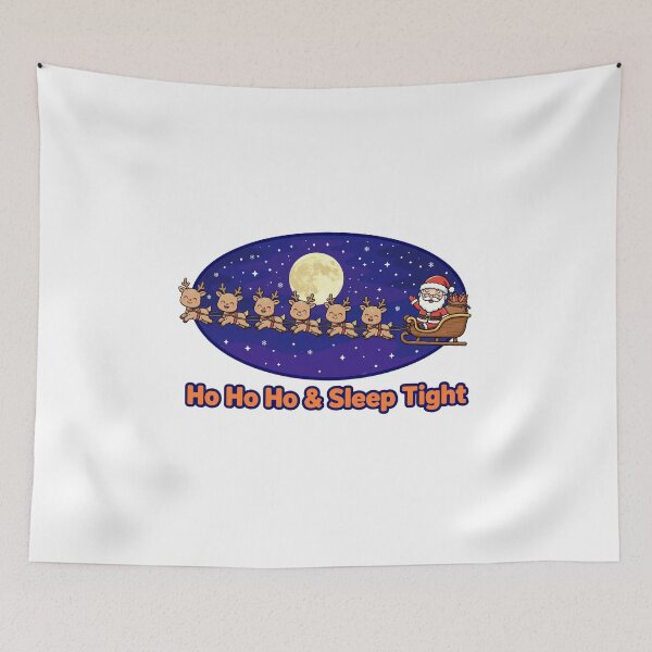 Item preview,  Ho Ho Ho And Sleep Tight Funny Santa Sleigh designed and sold by Deepsleepstudio.