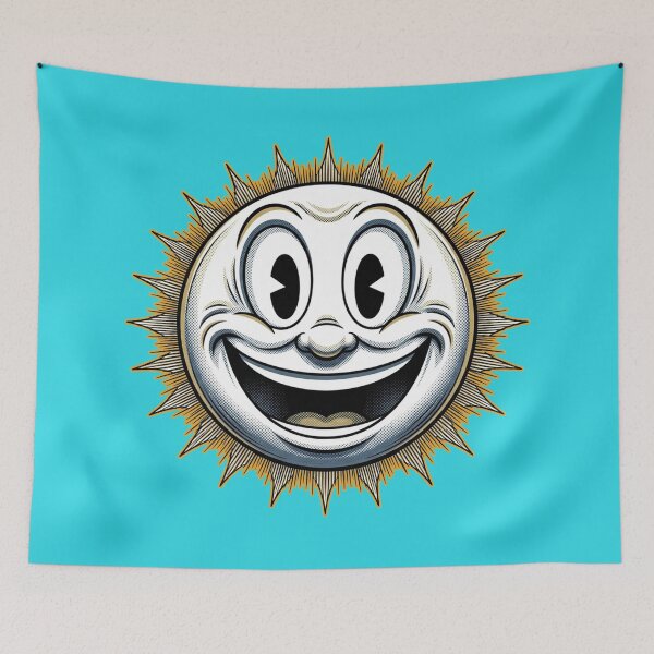 Item preview, Retro Trippy Smiling Sun designed and sold by Deviant Logic Design.
