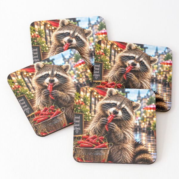 Item preview, Raccoon Lover, Keep Calm and Eat Chili designed and sold by MalwasBasket.