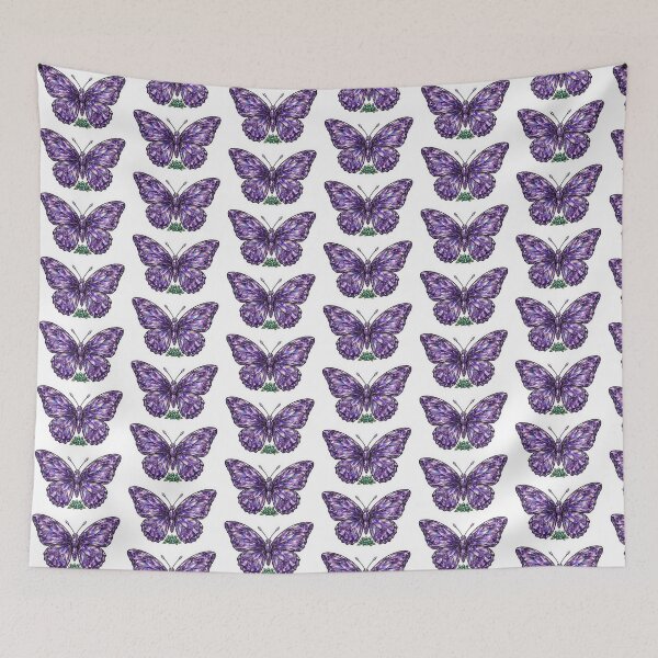Item preview, Butterfly Crystal Sticker - Amethyst Purple Butterfly With Emerald Base designed and sold by Crystal Critters .
