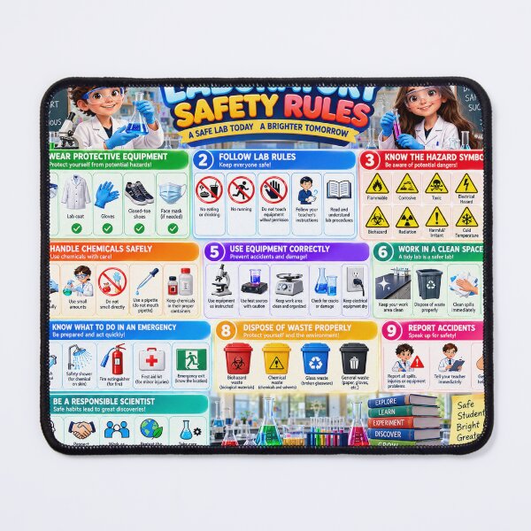 Item preview, Laboratory Safety Rules Poster – Science Classroom & School Lab Educational Wall Art designed and sold by dhmnee.
