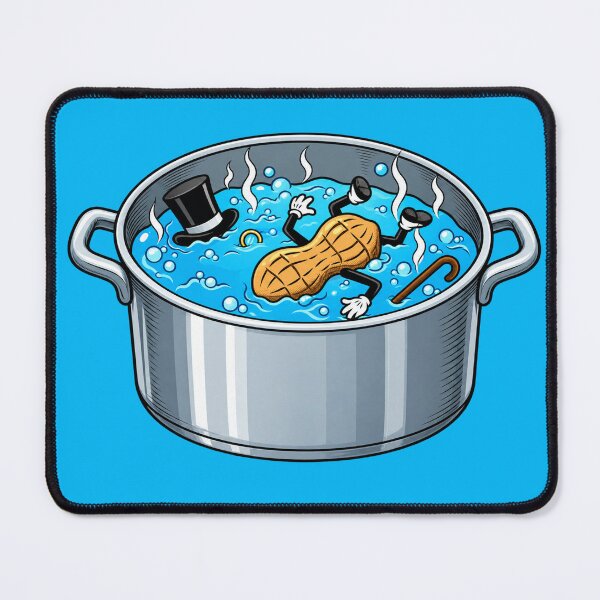 Item preview, Corporate Mascot In Hot Water | Funny Boiled Peanuts Parody designed and sold by Deviant Logic Design.