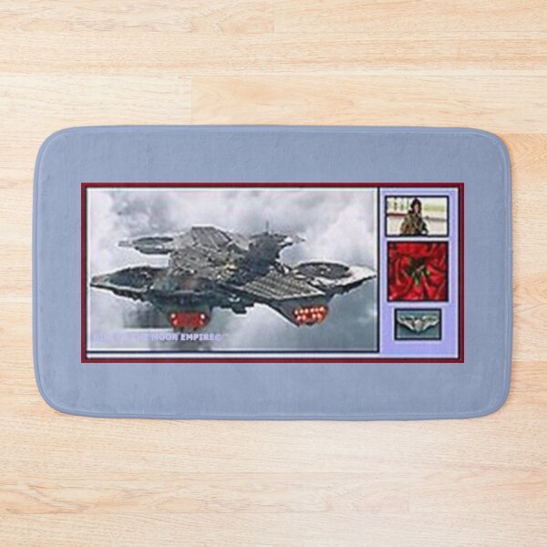 Item preview, Mu’ur (UM) Empire™ al-Benhadiel©™ design, Helicarrier,  light blue background designed and sold by HardyKnitDesign.