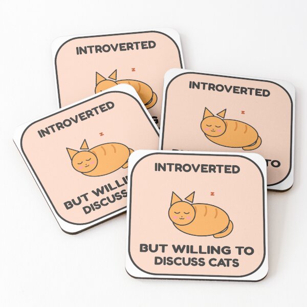 Item preview, Introverted But Willing to Discuss Cats designed and sold by MOSHOP12.