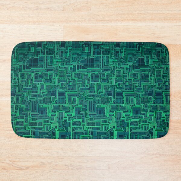 Item preview, Close up of a green microchip circuit board designed and sold by homydesign.