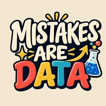 Artwork thumbnail, Mistakes Are Data Science Sticker by astersgraphics