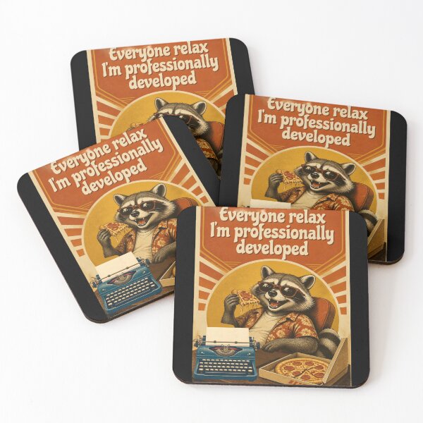 Item preview, Everyone Relax I'm Professionally Developed Funny Retro Raccoon  designed and sold by Brittainspires.
