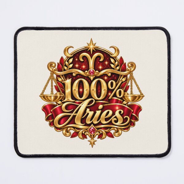 Item preview, 100% Aries Zodiac Sign Astrology Design designed and sold by MetaModel Editions.