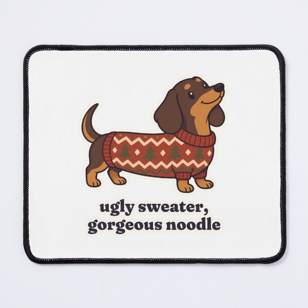 Item preview, Dachshund Christmas Ugly Sweater Gorgeous Noodle designed and sold by OuqCreations.
