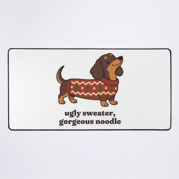 Item preview, Dachshund Christmas Ugly Sweater Gorgeous Noodle designed and sold by OuqCreations.