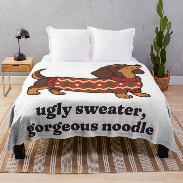 Item preview, Dachshund Christmas Ugly Sweater Gorgeous Noodle designed and sold by OuqCreations.