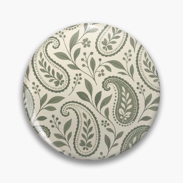 Item preview, Sage Cream Minimal Paisley Pattern designed and sold by Apex Designs.