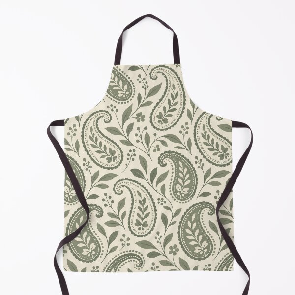 Item preview, Sage Cream Minimal Paisley Pattern designed and sold by Apex Designs.