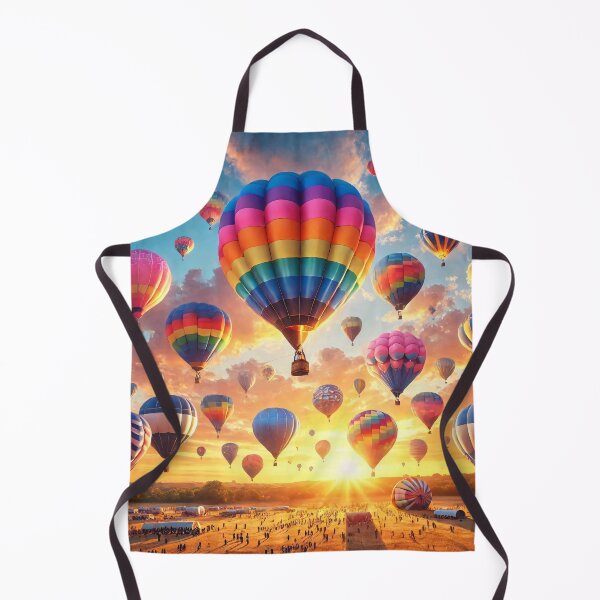 Item preview, A breathtaking scene of a hot air balloon festival with a vibrant array of colorful balloons floating against a dramatic sunset sky designed and sold by homydesign.