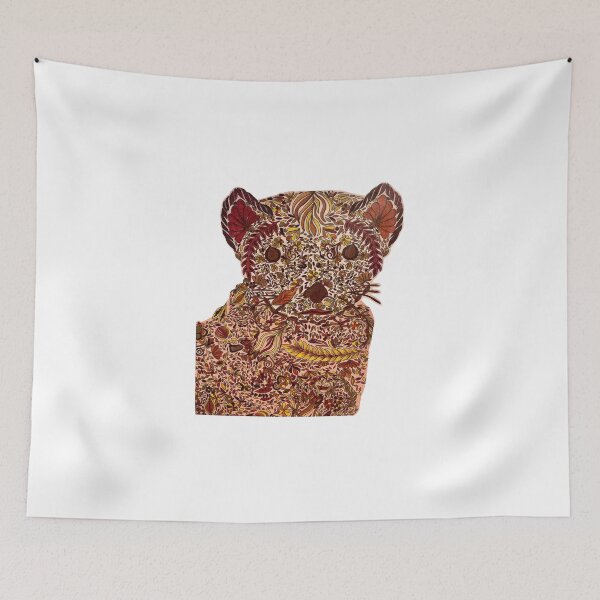Item preview, Original Hand-Drawn Mosaic Illustration-Botanical Tiger Cub designed and sold by Elybv.