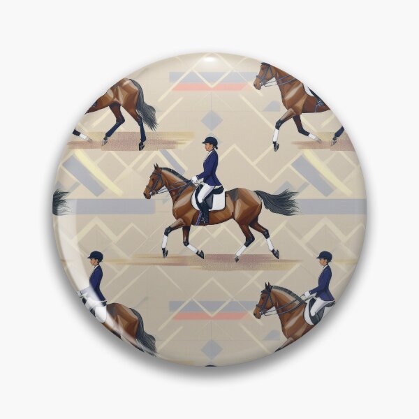 Item preview, Dressage Horse and Rider Pattern – Equestrian Art designed and sold by TrueWoven Studio.