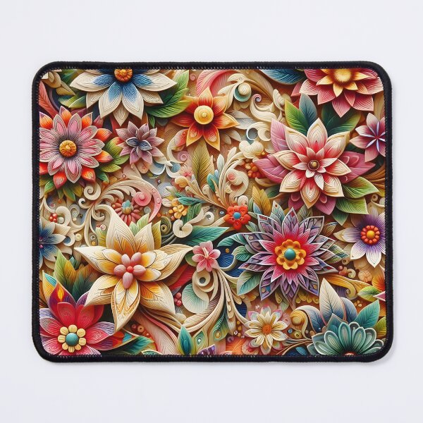Item preview, Layered Paper Floral Garden – Colorful Maximalist Botanical Pattern designed and sold by Apex Designs.