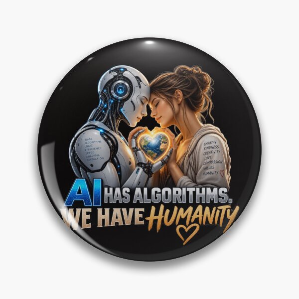 Artikelvorschau, KI HAT ALGORITHMEN. WIR HABEN MENSCHLICHKEIT. entworfen und verkauft von ViralVisionsCreating .