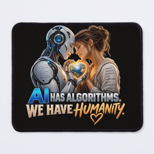 Artikelvorschau, KI HAT ALGORITHMEN. WIR HABEN MENSCHLICHKEIT. entworfen und verkauft von ViralVisionsCreating .