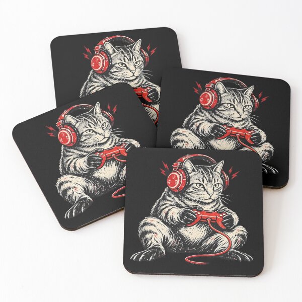 Item preview, Gamer Cat Vintage Distressed Red Controller designed and sold by lahmar-abbou.